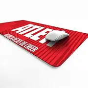 Licensed Décor Atlético de Madrid Desk Mat - Atleti on Red Texture - 43 x 90 cm