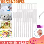 100/200/500PCS Disposable Clear Plastic Liquid Dropper Graduated Pipettes 10ML