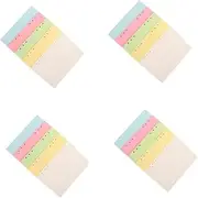 Tofficu 4sets A5 Planner Paper 5 Color Lined Paper 6 Hole Punched for Binder Journal Supplies Planner Inserts 100sheets*4