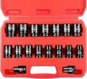 17Pcs 1/2 “ Drive Shallow Impact Socket Set(8-24Mm) Metric Socket Set 6-Point