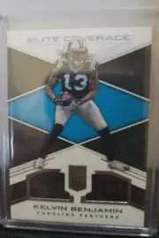 2017 Panini Elite Coverage Kelvin Benjamin Game Used Jersey