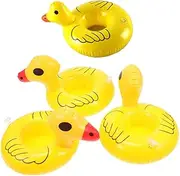 HONMEET 4 Pack Floating Drink Holders for Pool Inflatable Drink Coasters PVC for Beach Pool Parties
