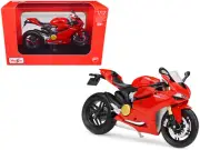 2013 Ducati 1199 Panigale Red Diecast Motorcycle Model 1/12 with Stand by Maisto