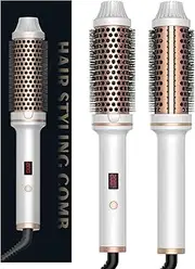 Thermal Brush 38MM Thermal Brush 120-200°C, Heated Round Brush 3 in 1, Increase Hair Volume, Loose Curls, Smooth Hair, Light and Compact Size, Double Tension Suitable for voy