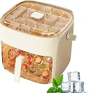 Ice Tray,Press Ice Box Ice Cubes Bucket | Easy Release Iced Bucket with Lid Press Kitchen Gadgets for Offices, Birthday & Cocktails