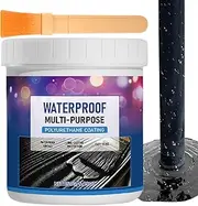 Liquid Waterproof Sealant, Heavy Duty Sealant Glue with Brush, Quick Black Anti Leak Strong Multifunctional Versatile Glue for Wood Concrete Roof Tile Basement Outdoor