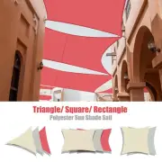 Rectangle/Triangle/Square 97% UV Block Sun Shade Sail Top Canopy Outdoor Yard