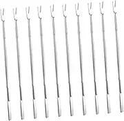 Mikinona Stainless Steel Crab Forks Seafood Utensil Set 20pcs Crab Crackers Seafood Picks Nutcracker Needle
