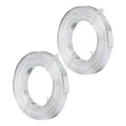 2Roll 16' Flat Aluminum Wire 20Gauge Bendable Anodized Aluminum Wire Silver