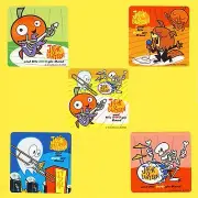 15 Jack O Lantern and his BOOgie Band - Large Stickers - Party Favor - Halloween