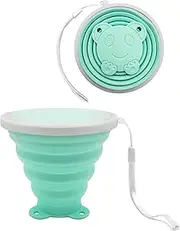 YAPROMO Silicone Collapsible Cup, Foldable Travel Water Cup with Lid, Reusable Drinking Mug, Picnic Snacks Cup, Telescopic Camping Tumbler