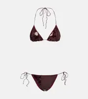 [Oseree] Oséree Marylin sequined bikini AU 14 burgundy
