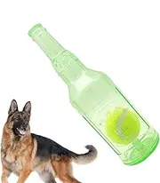 Ball in a Bottle Dog Toy, Pet Chew Beer Bottle Ball Toy, Funny Dog Squeaky Toy for Small Large, Interactive Puppy Puzzle Toy, Creative Pet Care Teeth Cleaning Supplies for Outdoor