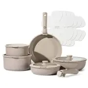 15pcs Pots and Pans Set, Nonstick Cookware Set Detachable Handle, Induction K...
