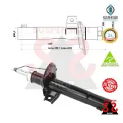 Front Axle Shock Absorber, Shocker Suit AUDI A3 1.4 TFSI A3 Sportback (8PA) (for: Audi)