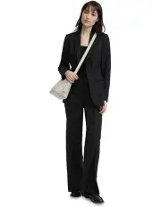 [Oxford] Ebony Wool Stretch Suit Jacket in Black