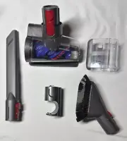 Dyson Accessory Tools (5 Pieces) Hair Screw, Brush Head, Crevice Tool 2 Holders