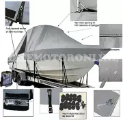 Sea Chaser 230 LX Center Console Fishing T-Top Hard-Top Boat Cover Blue