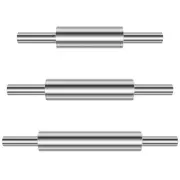 3Pcs Stainless Steel Rolling Pin Nonstick Dough Roller Baking Rolling Pin··