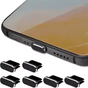 USB C Metal anti Dust Plugs, 6 Pcs Type C Dust Covers Aluminum Alloy Phone Dust