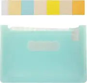 KALLORY Accordion File Folder Multi Document Organizer Transparent with Convenient Receipt Holder for Office Accessories and Vouchers