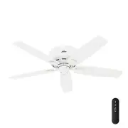 Hunter 52" Bennett Low Profile Ceiling Fan LED Light Remote Rustic Edison Bulb