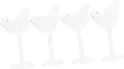 LALADEFIEE 1Set Bird Shape Cocktail Glass Transparent Goblets for Wine and Cocktails for Parties and Home Use Glass Material Elegant Design