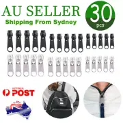 30x Universal Zippers Head Repair Kit Replacement Instant Zip Slider Zipper Fix