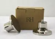 Restoration Hardware RH Bayonne Solid Brass Flare Finials Large 1-1/2" Dia Rods