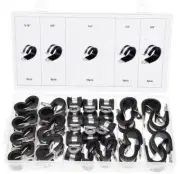 Swordfish 32490 - 40pcs Rubber Insulated Stainless Steel Hose Clamp Assortment