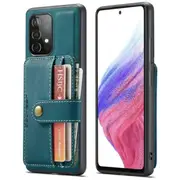 JEEHOOD For Samsung Galaxy A53 5G Wallet Leather Case with Detachable Ultra Slim RFID Blocking Back Card Holder (Teal Blue)