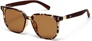 [HCHES] Big Frame Sunglasses For Men Style Uv400 Square Sun Glasses For Women