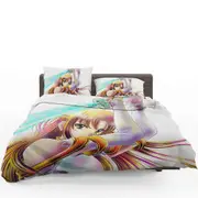 v4475 Bed Sheets Sword Art Anime Girl Duvet Cover Set Soft Home Textiles Bedding Bed Sheets IU4475