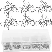 TOGEVAL 5 Sets Barbing Hook Set Trout Fishing Hooks Fish Bait Holder Steel Fishing Hooks Fishing Holder Steel Fish Hooks Fishing Bait Holder Hook Seawater Fish Hooks Black Plastic