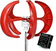 9000W Vertical Wind Turbine Generator Kit, Noiseless Home Garden Small Maglev Three Phase AC Vertical Wind Turbine for Home Or Camping