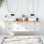 Bathroom Countertop Light Brown 180x40x4 cm Treated Solid Wood Worktops