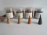 4x Agarwood Incense Cone Backflow Oud Aloeswood Incense Vietnamese Agarwood