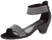 NEW STUART WEITZMAN Verna Alexandra Girls Sandals Black Silver Studs Shoes 2