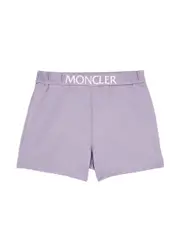 Moncler Kids Logo Stretch-cotton Shorts - Lilac - 12 Months 12 months