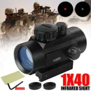 1x40 Tactical Red/Green Dot Sight Holographic Rifle Scope Rail Mount 11mm 20mm