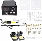 220V Multifunction Wood Burning Kit Tool Pyrography Machine Set Burner 2x Pens
