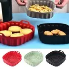 1PC Air Fryer Silicone Pot Air Fryer Basket Liner Non-Stick Baking Tray Reusable