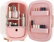 [IKER] Portable Skincare Fridge, 12 Liter Makeup Fridge for Cosmetic & Facial Skin Care Products - for Women & Teen Girls, Beauty Fridge for Bedroom, Office (Sugar White), Sugar White