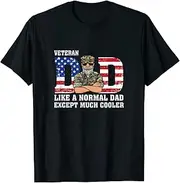 [VidiAmazing] Mens US Army Veteran Dad Like A Normal Dad Except Much Cooler ds1411 T-Shirt