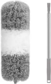 DOLANX Extendable Microfiber Duster Telescoping Stainless Steel Pole up to 220Cm