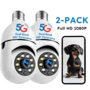 2PCS Security Camera System Outdoor Home 5G Wifi Night Vision Cam 1080P Wireless