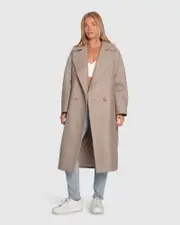 [Belle & Bloom] Adventure Lifetime Wool Blend Coat - Mocha