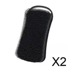 2 Silicone Body Scrubber, Scalp Bristles Bath Shampoo Brush