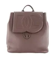 Dolce Gabbana Logo Embossed Backpack One size brown