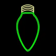 Large C9 Pinecone Bulb Green 70cm Rope Light Motif